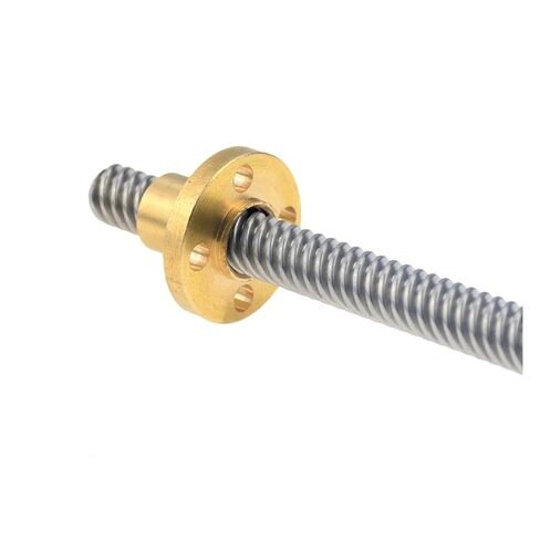 Linear Motion Ball Screw Precision Part CNC 3D Printer Trapezoidal Rod T8 Lead Screw Thread 8mm Pitch 2mm Lead 2mm Length with Brass Nut(200mm) in Kuwait