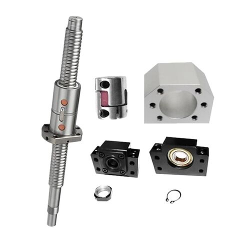 Linear Motion Ball Screw Precision Part 1pcs Double Nut Ball Screw Set DFU3205 End Processing Nut Housing Coupling for Stepper Motor CNC(450MM) in Kuwait