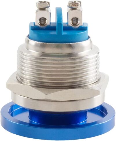2 PCS Mushroom Head Push Dotte ، Formarary Formary IP65 Metal Start Button- 1No On Off Mouting Domed Screw Terminal SPST 1A 250V in Saudi Arabia