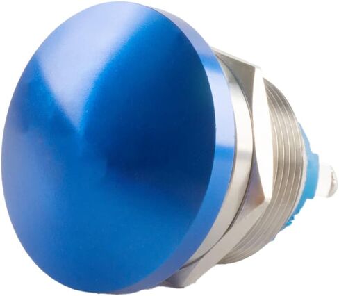 2 PCS Mushroom Head Push Dotte ، Formarary Formary IP65 Metal Start Button- 1No On Off Mouting Domed Screw Terminal SPST 1A 250V in Saudi Arabia