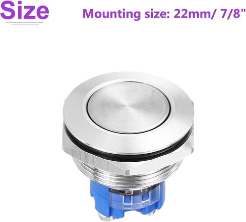 Dmiotech 7/8 Inch Stainless Stefling Atting Watter Bothing Bunck Twost مسطح رأس 250 فولت 5A سوء ​​الفضة مع المسمار 1NO لأنظمة قارب السيارة إعدادات مخصصة 2pcs in Saudi Arabia
