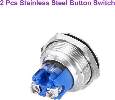 Dmiotech 7/8 Inch Stainless Stefling Atting Watter Bothing Bunck Twost مسطح رأس 250 فولت 5A سوء ​​الفضة مع المسمار 1NO لأنظمة قارب السيارة إعدادات مخصصة 2pcs in Saudi Arabia