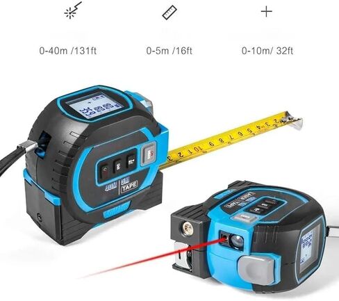 2025 New Almighty Ruler, Tools Tape Measure, 3-in-1 Rangefinder With LED Display, Digital Tape Measure (Yellow 1Pc) in Saudi Arabia