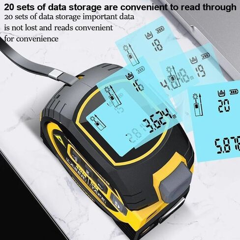 2025 New Almighty Ruler, Tools Tape Measure, 3-in-1 Rangefinder With LED Display, Digital Tape Measure (Yellow 1Pc) in Saudi Arabia