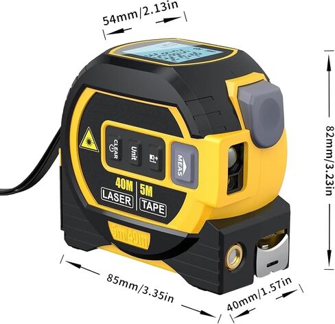2025 New Almighty Ruler, Tools Tape Measure, 3-in-1 Rangefinder With LED Display, Digital Tape Measure (Yellow 1Pc) in Saudi Arabia