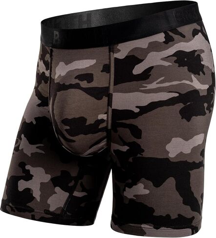 BN3TH Men's Classic Icon Boxer Briefs, 3-D Pouch, Breathable TENCEL Modal, Anti-Chafing, No-Roll Waistband, Lightweight Athletic Underwear, Moisture-Wicking, 6.5" Inseam, Pineapple Fade Black - Small in Saudi Arabia