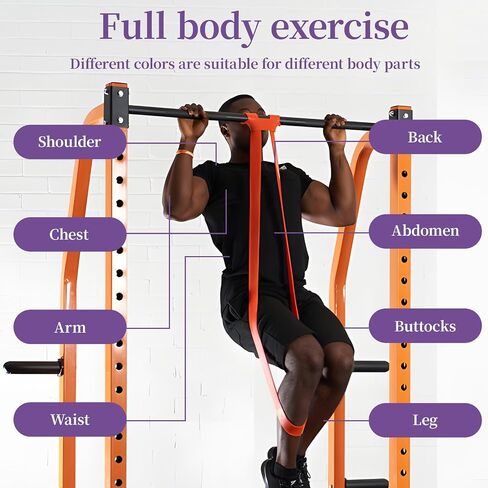Resistance Bands for Working Out, Pull Up Assistance Bands, Exercise Workout Bands for Men & Women, Gym Bands with Door Anchor & Handle, Stretching Bands for Physical Therapy, Muscle Training in Saudi Arabia
