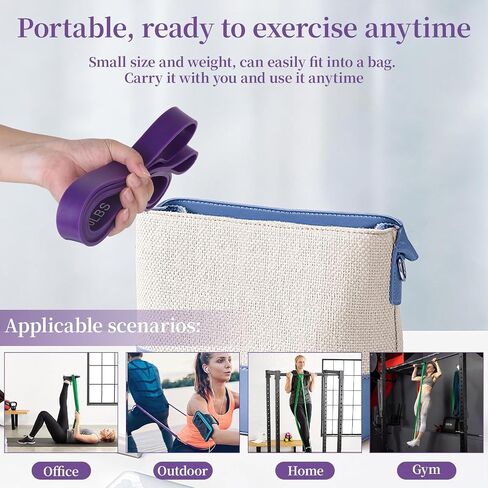 Resistance Bands for Working Out, Pull Up Assistance Bands, Exercise Workout Bands for Men & Women, Gym Bands with Door Anchor & Handle, Stretching Bands for Physical Therapy, Muscle Training in Saudi Arabia