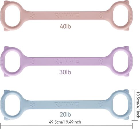 Figure 8 Workout Resistance Band - 3 Elasticities Optional 20 30 40lb, Thicker Durable Arm Back Shoulder Exercise Elastic Rope Yoga Straps Pilates Flexbands, Physical Therapy Stretch Bands in Kuwait