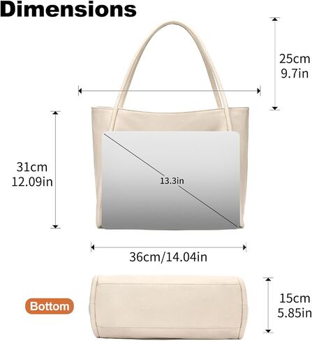 GAEKEAO Tote Bag for Women Work with Zipper Vegan Leather Ladies Travel Shoulder Bags Purses and Handbags Casual Weekender in Kuwait