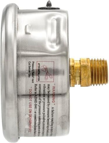 2 Pack of Liquid Filled Center Back Mount Pressure Gauge with 2.5" Dial, 0-160 PSI, 1/4" Male NPT Connection, Stainless Steel CASE and Bezel (2) in Saudi Arabia