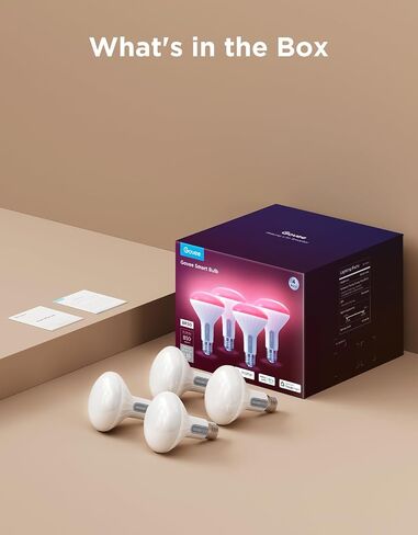 Govee BR30 المصابيح الإضاءة الذكية ، تعمل مع Matter ، Alexa و Google Assistant ، المصباح LED LED ، WiFi RGBWW المصابيح الكهربائية المتغيرة ، يمكن لمصباح كهربائي ، 2.4 جيجا هرتز فقط ، 850 لومين ، 4 حزمة in Saudi Arabia