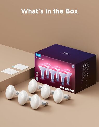 Govee BR30 Smart Light Bulbs, Works with Matter, Alexa and Google Assistant, LED Light Bulb, WiFi RGBWW Color Changing Flood Light Bulbs, Recessed Can Light Bulb, 2.4Ghz only, 850 Lumen, 4 Pack in Saudi Arabia