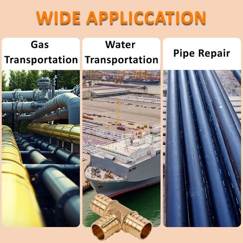 2 حزمة PEX تجهيزات 3/4 "PEX تجعد النحاس تي شيرت لتوزيع مياه الشرب والتدفئة الهيدرونية in Kuwait