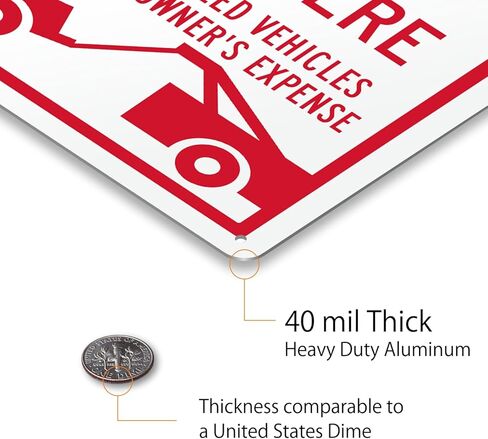 SmartSign Custom No Parking Reserved For - Unauthorized Vehicles Towed - Add Your Text, 14" x 10", 40 mil Laminated Rustproof Aluminum Metal Sign, Personalized Parking Sign, USA-Made in Saudi Arabia
