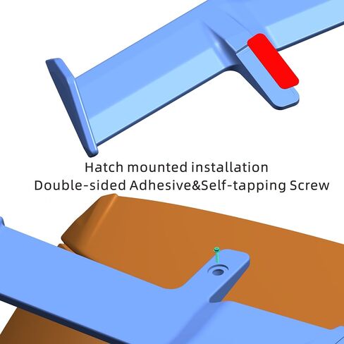 Universal 55inch Rear Window Roof Tailgate GT Spoiler Wing Adjustable Angle Hatch Mounted Racing Spoiler Wing Compatible with Most Hatchback/SUV/Wagon/Minivan/MPV in Saudi Arabia