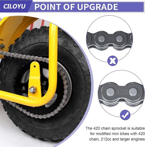 High Speed 420 Chain Mini Bike Sprocket 40T 6 Hole 37mm Bore Replacement for Coleman CT100U CC100X RB100 Monster Mega Moto MMB80 105 Baja Doodle Bug DB30 Motovox MBX10 Mini Bike Parts in Saudi Arabia