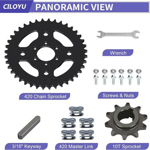 High Speed 420 Chain Mini Bike Sprocket 40T 6 Hole 37mm Bore Replacement for Coleman CT100U CC100X RB100 Monster Mega Moto MMB80 105 Baja Doodle Bug DB30 Motovox MBX10 Mini Bike Parts in Saudi Arabia