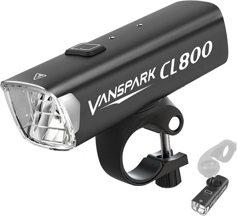 VANSPARK CL800 Bike Lights, Max 1000 Lumens Bike Headlight with Cut Off Beam, 3500mAh USB-C Rechargeable Bicycle Light, CNC-Machined Aluminum Body Waterproof Front Light, Kind Beam for Urban Cyclists in Saudi Arabia