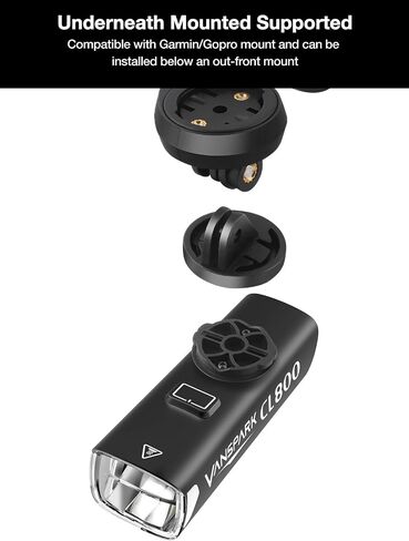 VANSPARK CL800 Bike Lights, Max 1000 Lumens Bike Headlight with Cut Off Beam, 3500mAh USB-C Rechargeable Bicycle Light, CNC-Machined Aluminum Body Waterproof Front Light, Kind Beam for Urban Cyclists in Saudi Arabia