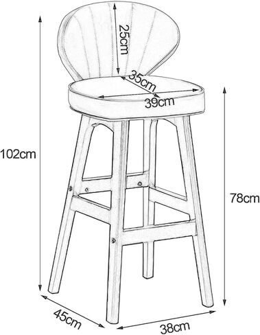 البراز البارز مكافحة المقاطعات مجموعة فو فو البراز البراز مجموعة من إطار خشبي مع مسند القدم المقاعد الحديثة مريحة مريحة عداد الأعمال المنزلية in Kuwait