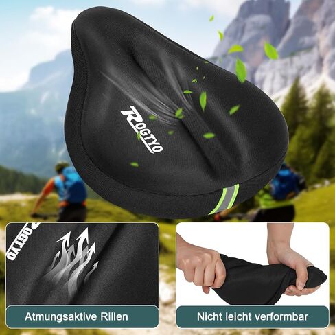 Saddle Cover Gel Cover Made of Comfortable Memory Foam for Bicycle Seat Wide Saddle Cover Suitable for Stationary Bicycles, Indoor Cycling, Spiders, Padded Saddle Cushion Soft Gel in Saudi Arabia