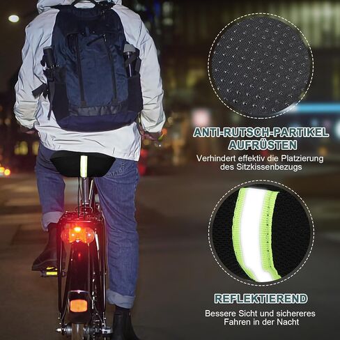 Saddle Cover Gel Cover Made of Comfortable Memory Foam for Bicycle Seat Wide Saddle Cover Suitable for Stationary Bicycles, Indoor Cycling, Spiders, Padded Saddle Cushion Soft Gel in Saudi Arabia