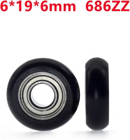 20pcs Plastic Coated Bearing 6 * 19 * 6mm 686ZZ Deep Groove Bearing Pulleys(White) in Saudi Arabia