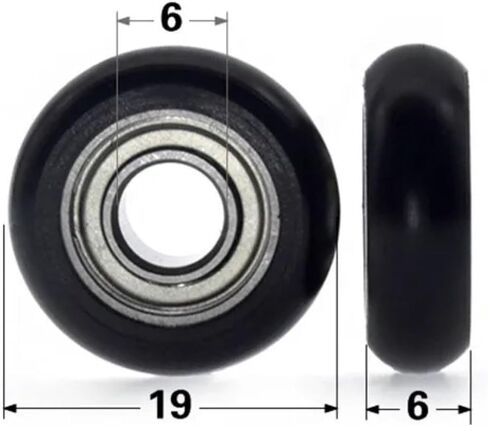 20pcs Plastic Coated Bearing 6 * 19 * 6mm 686ZZ Deep Groove Bearing Pulleys(White) in Saudi Arabia