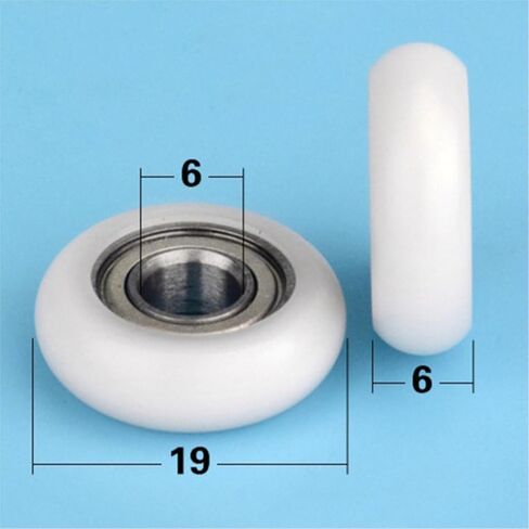 20pcs Plastic Coated Bearing 6 * 19 * 6mm 686ZZ Deep Groove Bearing Pulleys(White) in Saudi Arabia
