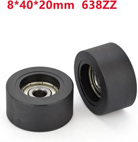 10pcs plastic deep groofe bemonys 8 * 40 * 20mm PU 638zz Roller Guide Pulley in Saudi Arabia