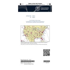 FAA Twin Cities Sectional Chart (STC) - Always Current Aeronautical Map - Select Chart Cycle in Kuwait