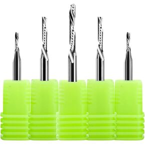 Vsharp 3.175mm Shank Left Spiral Milling Cutter Down Cut One Flute Router Bit CNC End Mill Engraving Bits Tungsten Steel Acrylic(3.175x2x8) in Kuwait