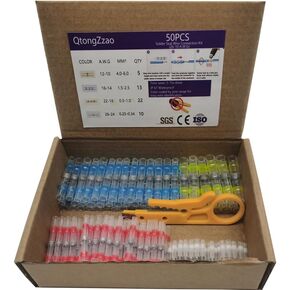 250PCS Waterproof Welding Ring Heat Shrink Tube Welding Terminal Combination Suitable for Electrical, Truck, Connector Applications (Yellow 20 Blue 90 Red 100 White 40) in Saudi Arabia
