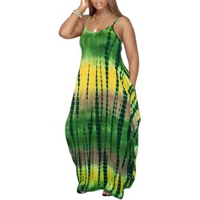 LaiyiVic Women's Casual Maxi Dresses Summer Sexy Stripe Bodycon Long Floor Length Sleeveless Colorful Sundresses Plus Size in Kuwait