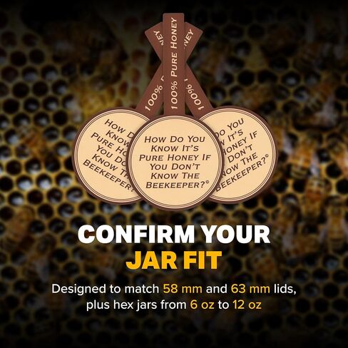 Mann Lake Round Beekeeper Label ، علامة تبويب إثبات العبث الختم ، تصادق العسل المحلي ، سهلة التطبيق ، زيادة مبيعات العسل ، متعددة السطح ، لفة 250 ، (2 1/4 ") in Kuwait