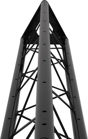 KUAFU 2 x 5ft Triangle Truss Lighting System Stand, 10"x10" Diameter, Universal DJ Metal 5', Mobile Steel Lighting Triangle Bolted Truss, Black (Two Packages) in Saudi Arabia