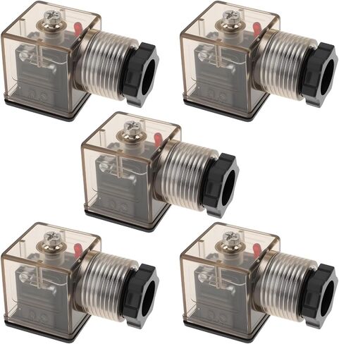Emagtech 5pcs 24VDC DIN 43650 A Type PG11 Solenoid Colet Socket مع LED 2 Pole Earthu2 in Saudi Arabia