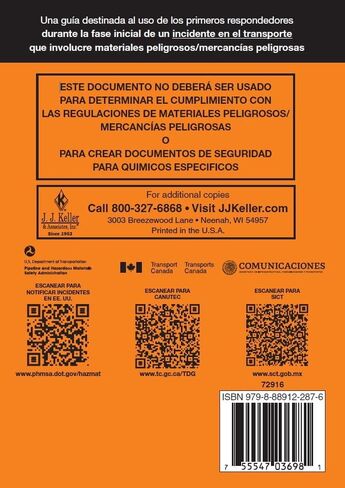 2024 دليل الاستجابة للطوارئ (ERG) ، Soft Bound ، 5.5 "× 7.5" ، الإنجليزية ، J. J. Keller & Associates ، Inc. in Saudi Arabia