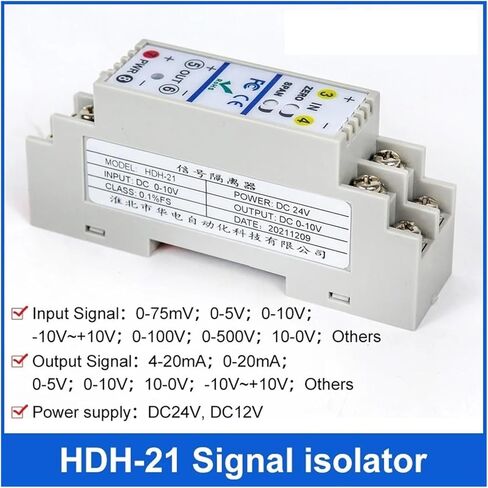 4-20MA محول جهد الجهد الاتصال بمحول إشارة PLC 0-10V DC (12VDC قوة ، 0-5KOHM إلى 0-10V_25.4X108X47MM_4-20MA) in Kuwait