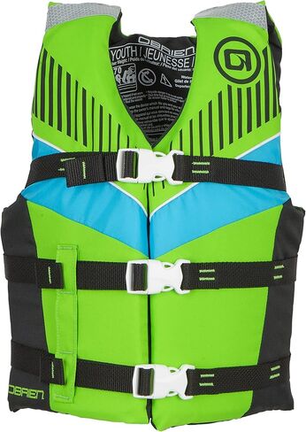 سترة نجاة O'Brien Youth Nylon ، LIME (50-90 رطلاً) in Saudi Arabia