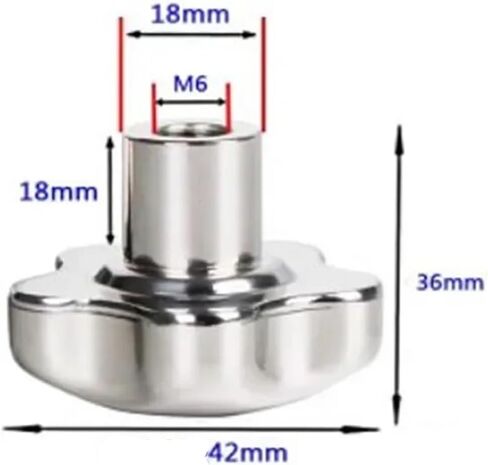 M6 M8 M10 M12 Stainless Steel 304 Female Thread Star Knob Handles Star Shaped Clamping Nuts Knobs Plum Hand Wheel(M6 Head 48mm) in Saudi Arabia
