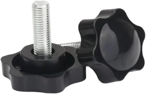 M4 M5 M6 M8 M10 Plastic Head Thread Star Shape Knurled Thumb Tighten Screw Clamping Grip Knob Screw Wood Plum Bolt(M10x40 2PCS) in Saudi Arabia