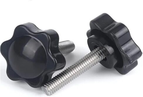 M4 M5 M6 M8 M10 Plastic Head Thread Star Shape Knurled Thumb Tighten Screw Clamping Grip Knob Screw Wood Plum Bolt(M10x40 2PCS) in Saudi Arabia