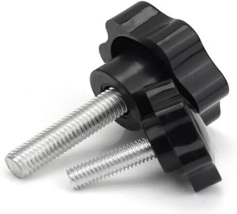 M4 M5 M6 M8 M10 Plastic Head Thread Star Shape Knurled Thumb Tighten Screw Clamping Grip Knob Screw Wood Plum Bolt(M10x40 2PCS) in Saudi Arabia