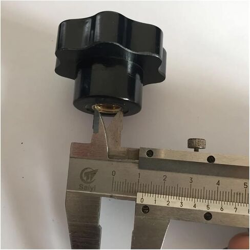 M12 50mm ديا الخيط بلاستيك أسود من خلال قبضة مقبض رأس النجمة ثقب in Saudi Arabia