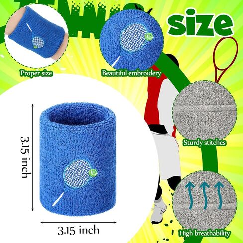 8 PCS Tennis Wristbands Beynnis Beysbands المطرزة الرياضية الجمباز المعصم التنس التنس الملحقات الرياضية ARM Bands Coach Gift for Women Men Ren in Saudi Arabia