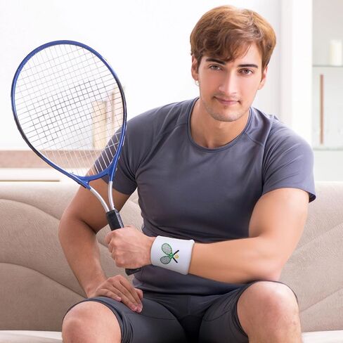 8 PCS Tennis Wristbands Beynnis Beysbands المطرزة الرياضية الجمباز المعصم التنس التنس الملحقات الرياضية ARM Bands Coach Gift for Women Men Ren in Saudi Arabia