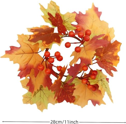 2 PCS Eucalyptus Candle Rings الزهور أكاليل فو ، خزانة المطبخ مصطنعة حامل مزرعة الزراعة الصغيرة 4 بوصات مركز ديكور النافذة جدار الباب (الأخضر) in Kuwait