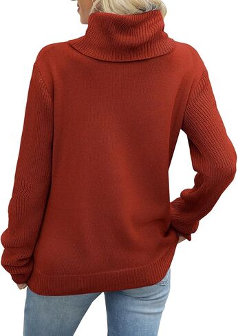 MixShe Womens Sweaters 2025 Turtleneck Cable Knit Pullover Sweater S-XL in Kuwait